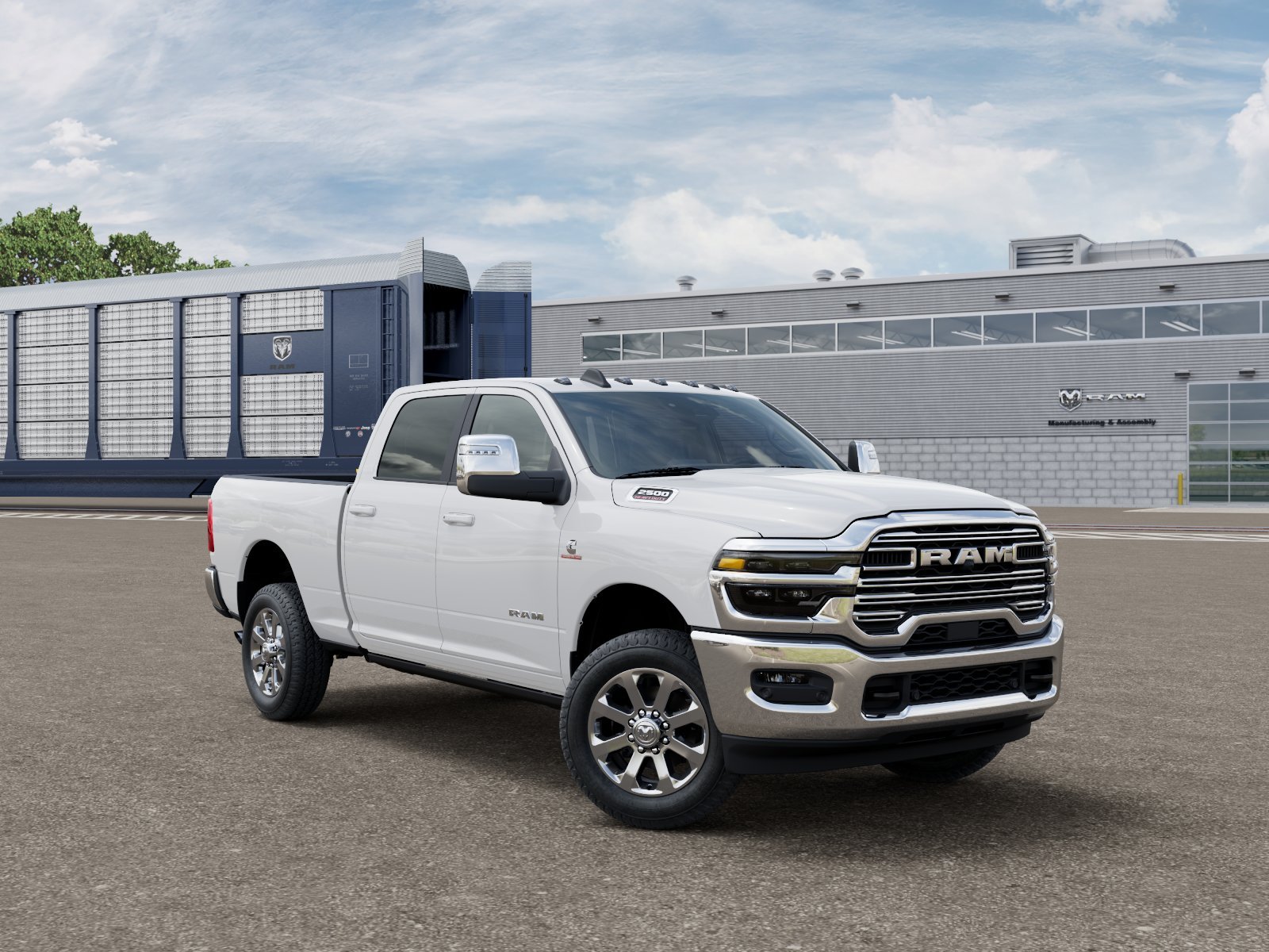 New 2026 Bright White Clear-Coat Exterior Paint RAM LARAMIE image 3
