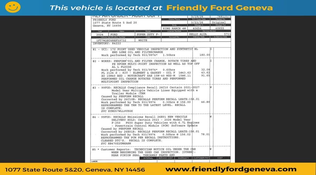 Used 2024 White Ford Lariat image 3