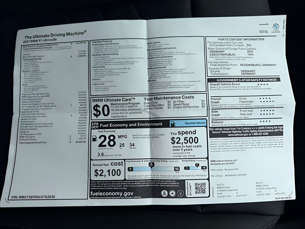 New 2027 Black BMW xDrive28i image 27