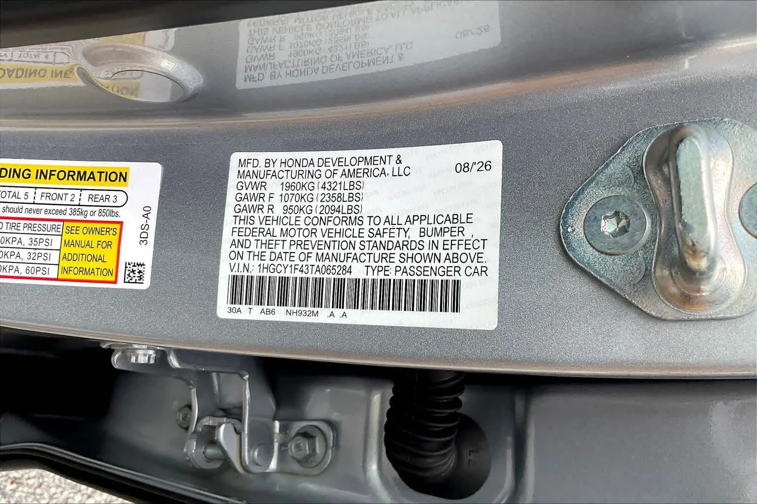 New 2026 Solar Silver Metallic Honda SE image 16