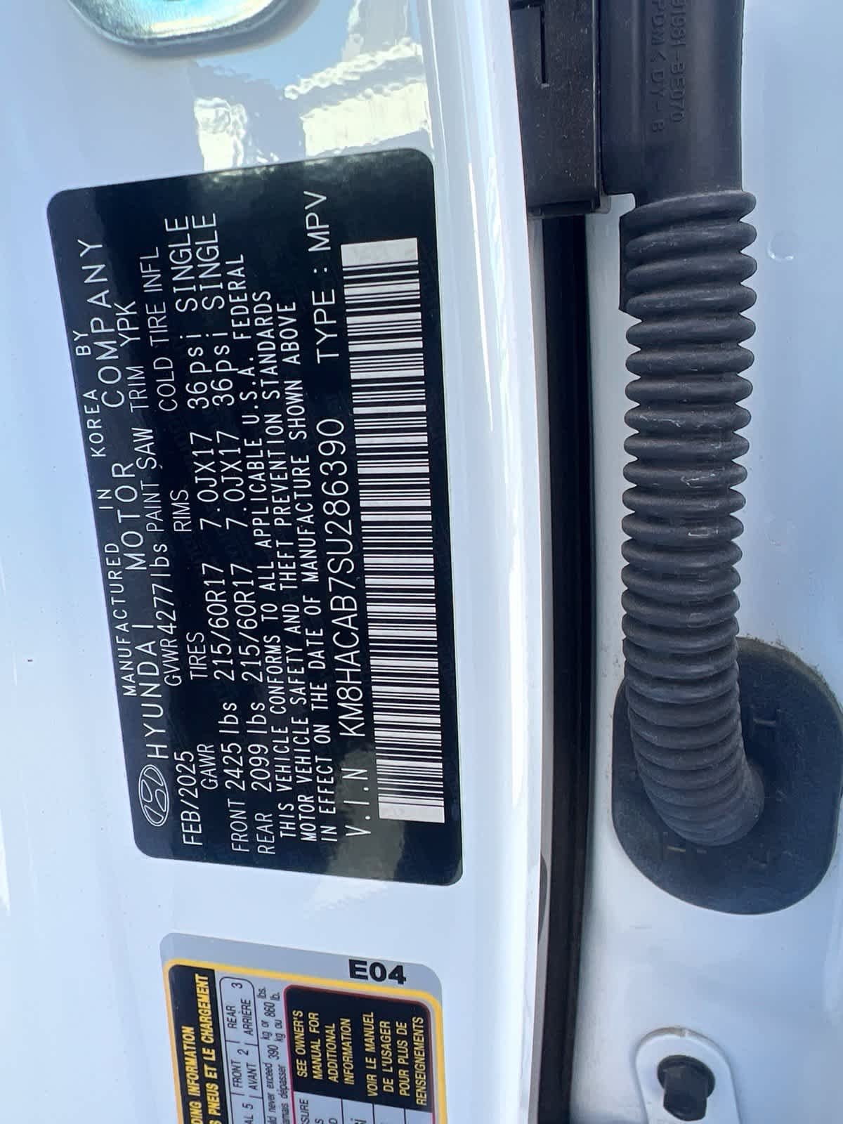 Certified Used 2025 Atlas White Hyundai SE image 10