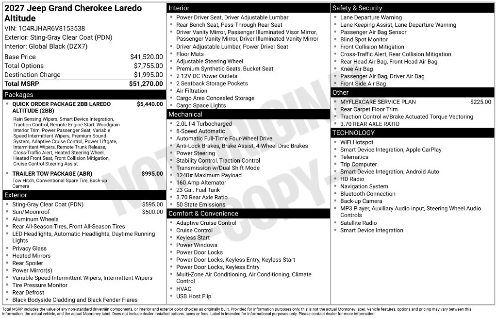 New 2027 Gray Jeep Altitude image 6
