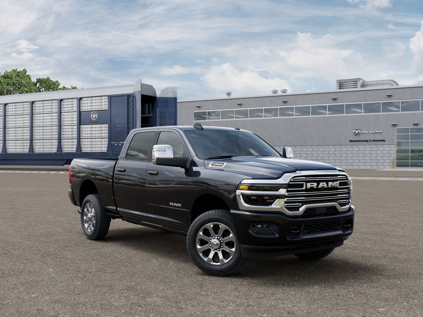 New 2026 Diamond Black Crystal Pearl-Coat Exterior Paint RAM LARAMIE image 3