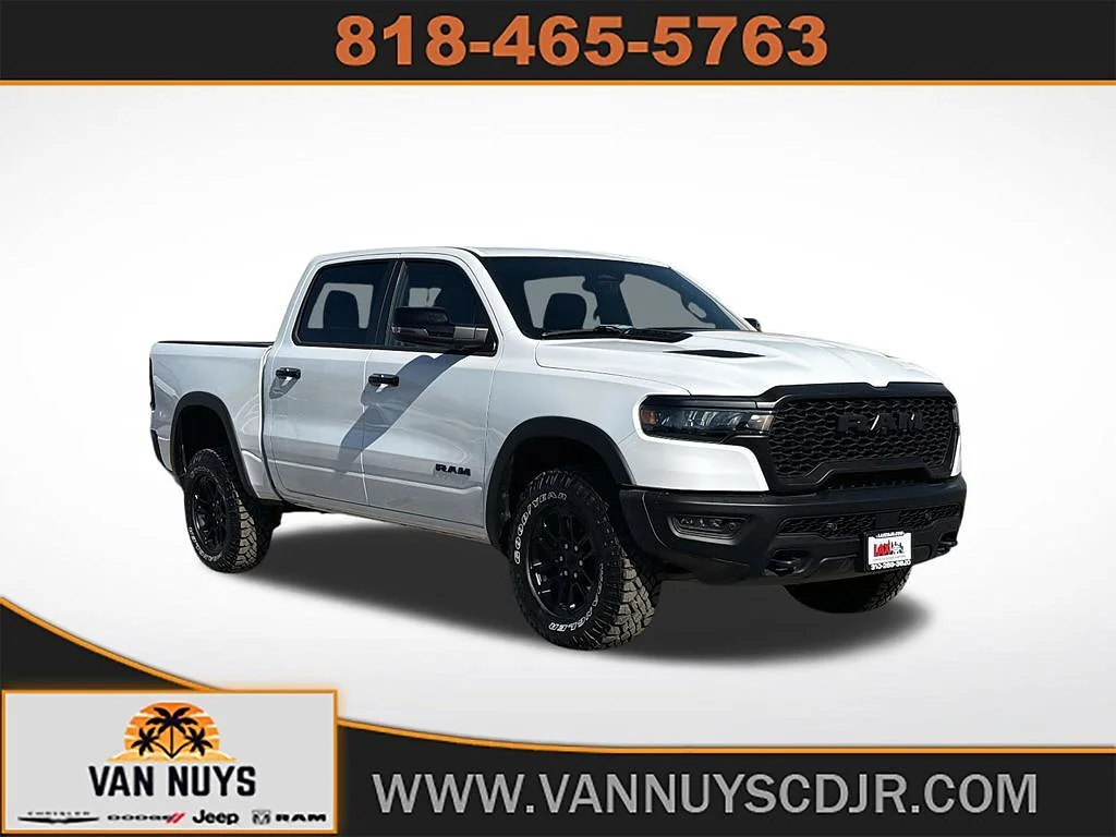 New 2026 Bright White Clear Coat RAM Rebel Crew Cab 4x4 5