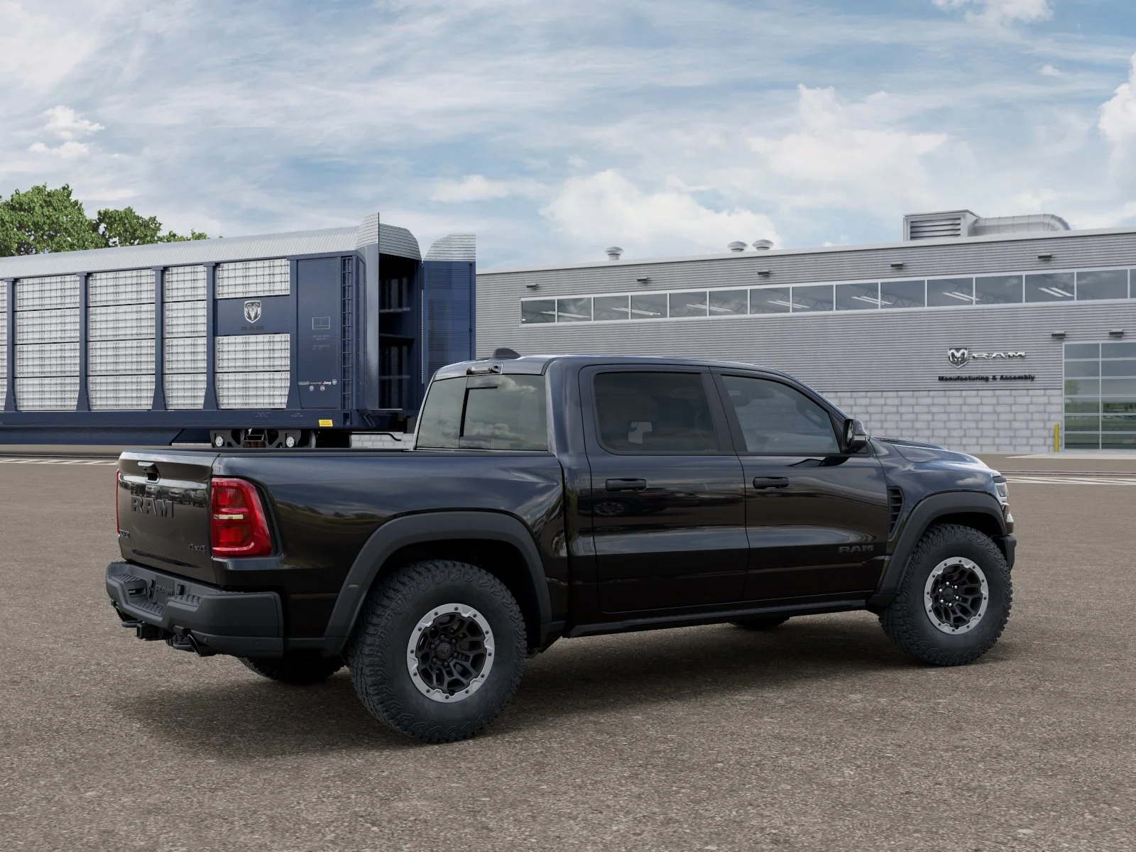 New 2026 Diamond Black Crystal Pearl-Coat Exterior Paint RAM RHO image 2