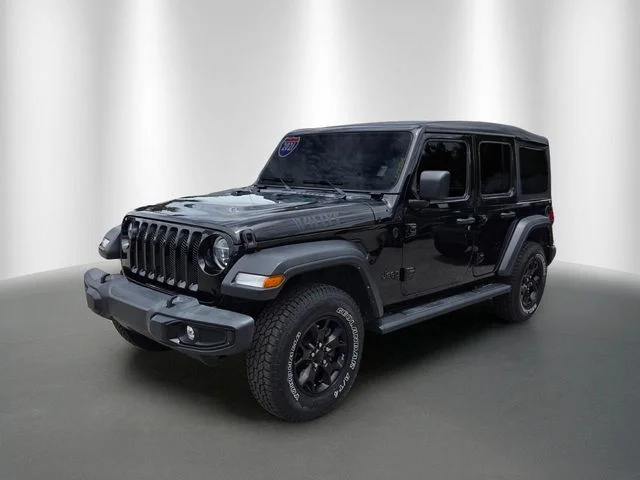 Used 2021 Black Jeep Unlimited Willys image 2