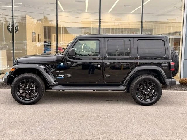 Used 2022 Black Clearcoat Jeep Unlimited Sahara 4xe image 3
