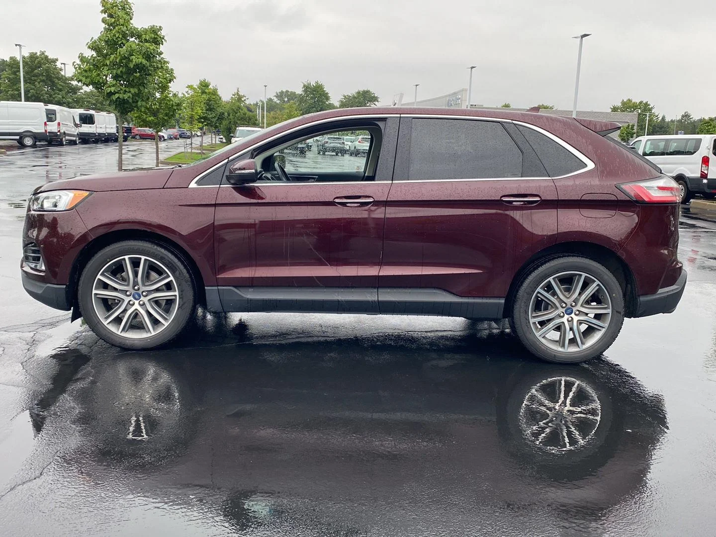 Used 2019 Burgundy Velvet Metallic Tinted Clearcoat Ford Titanium image 8