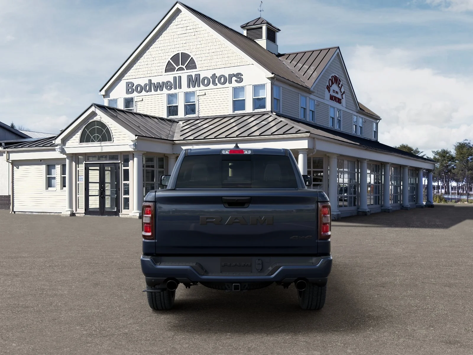 New 2026 Forged Blue Metallic Exterior Paint RAM Express Crew Cab 4x4 5