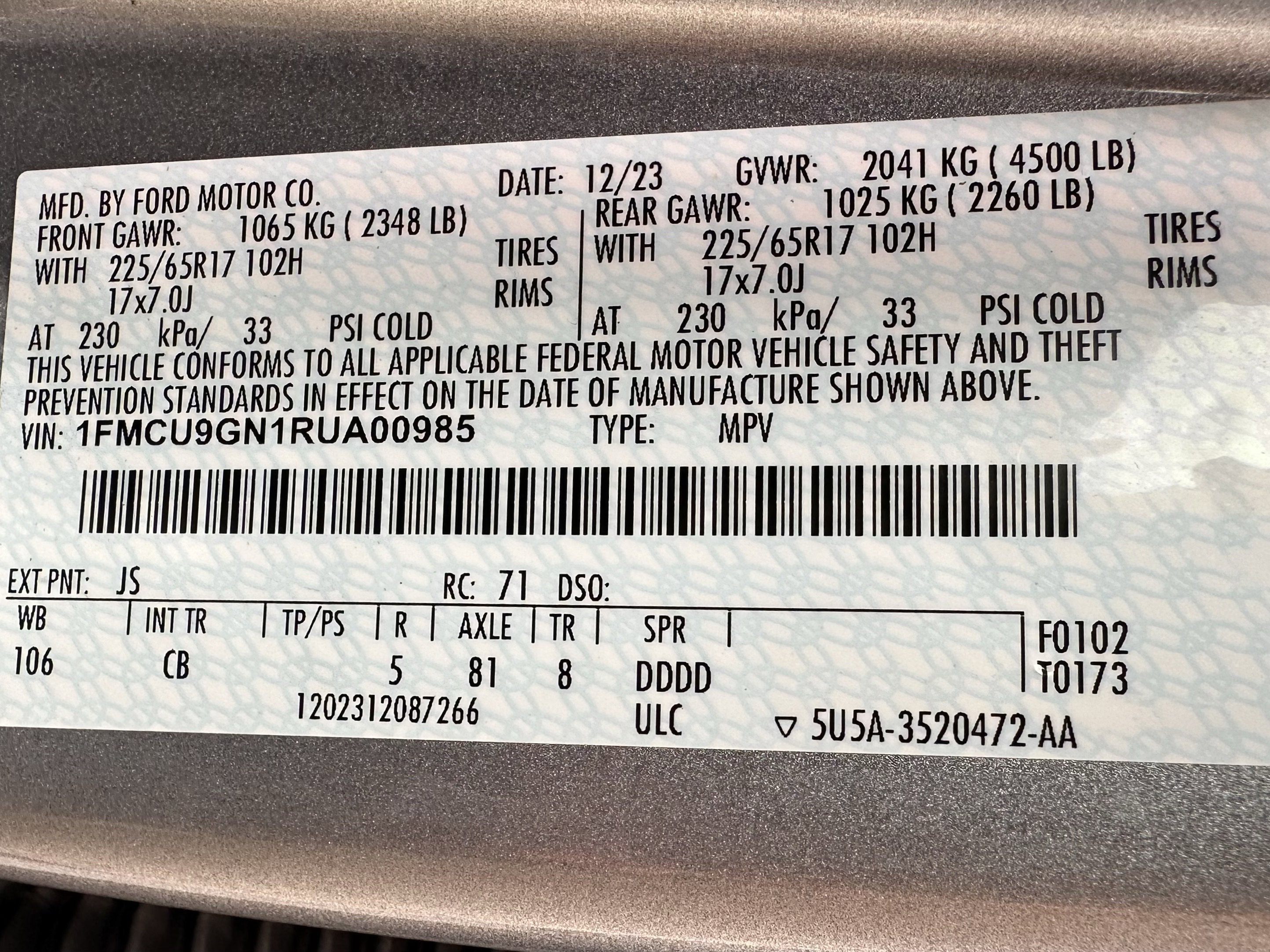 Certified Used 2024 Iconic Silver Metallic Ford Active image 32