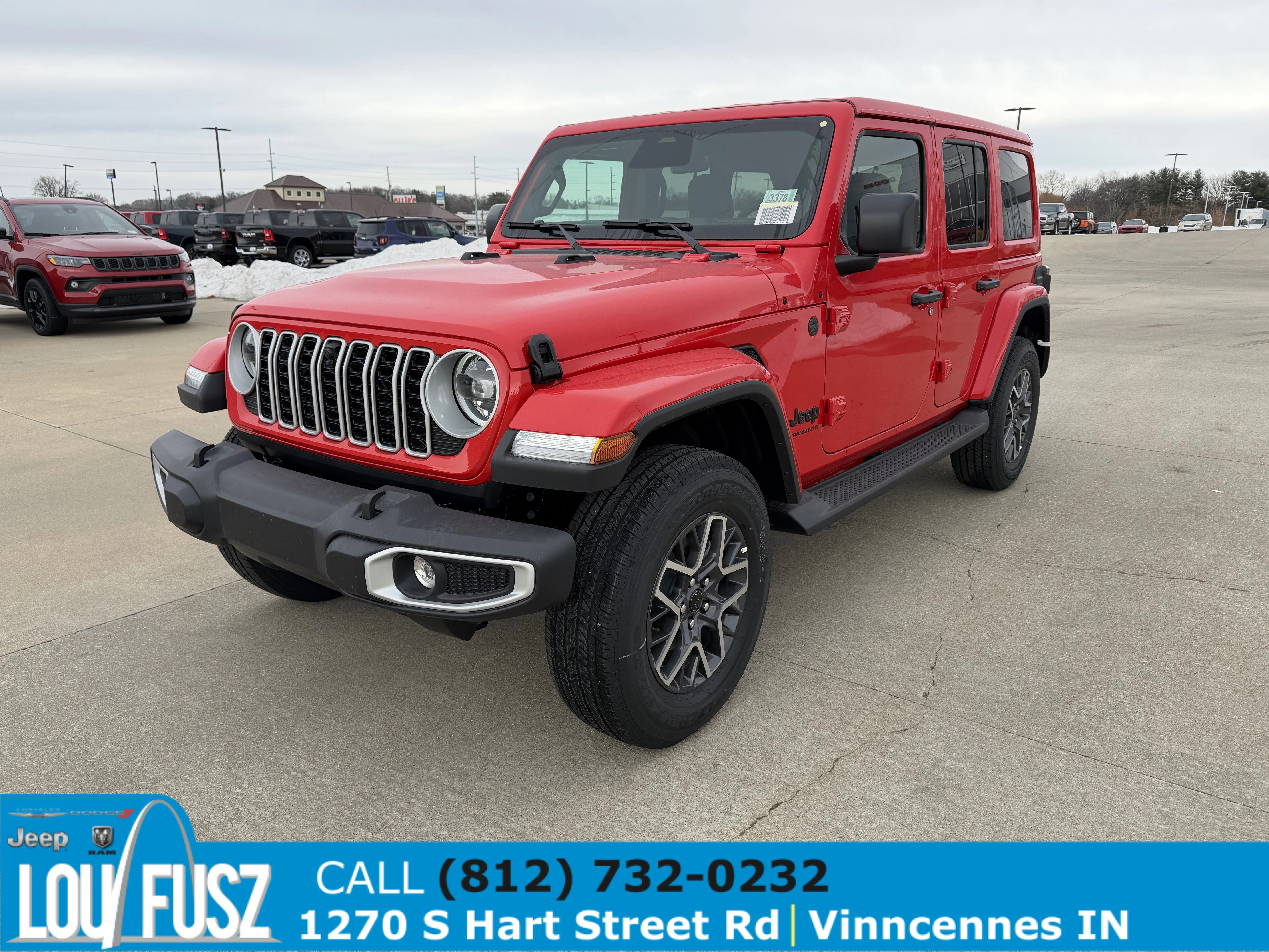New 2026 Firecracker Red Clear-Coat Exterior Paint Jeep Sahara image 3