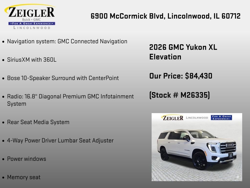 New 2026 Summit White GMC Elevation image 24