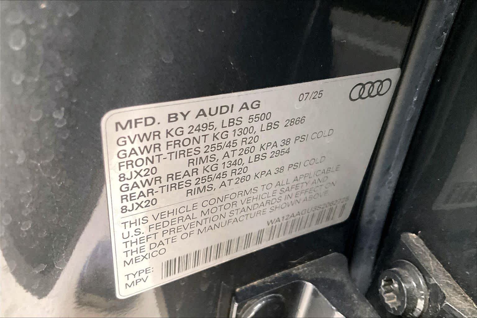 Used 2025 Tambora Gray Metallic Audi Premium Plus image 35