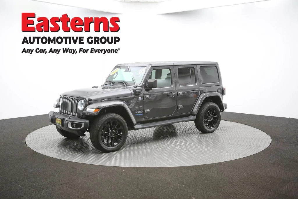Used 2021 Gray Jeep Unlimited Sahara 4xe image 57