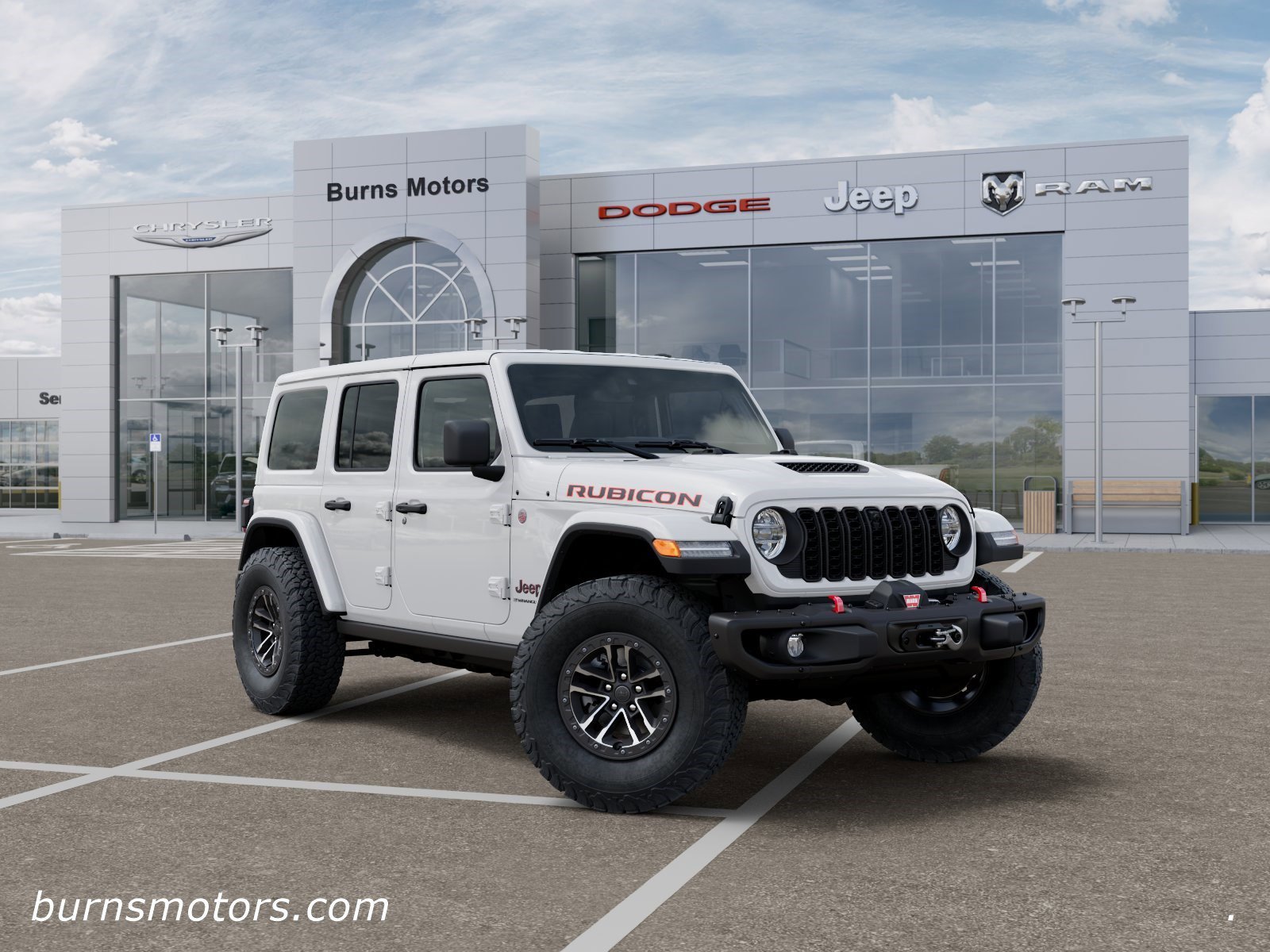 New 2026 Bright White Clear-Coat Exterior Paint Jeep Rubicon X 4-Door image 5