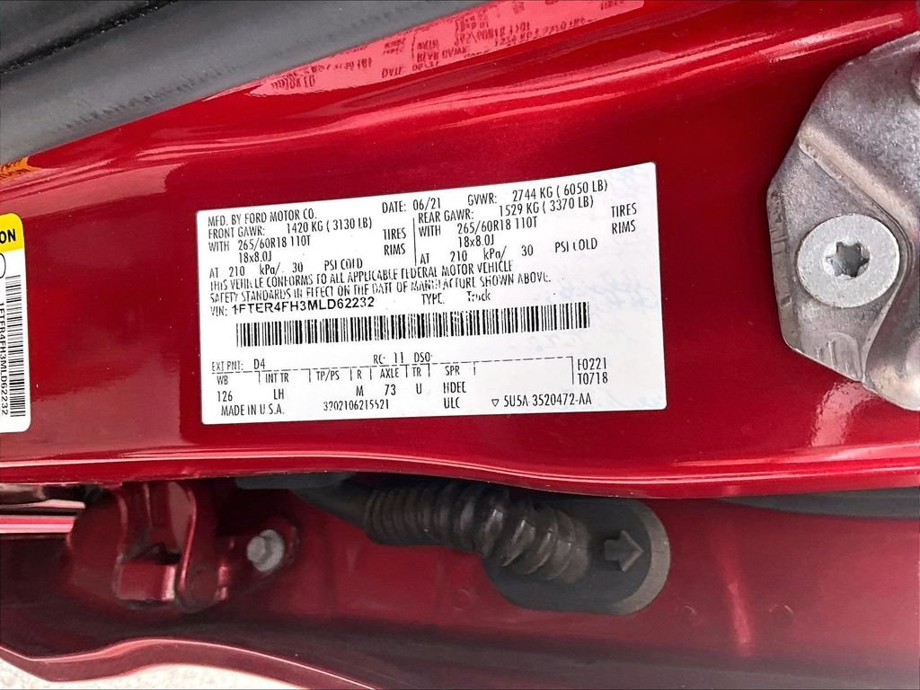 Used 2021 Red Metallic Ford XLT image 32