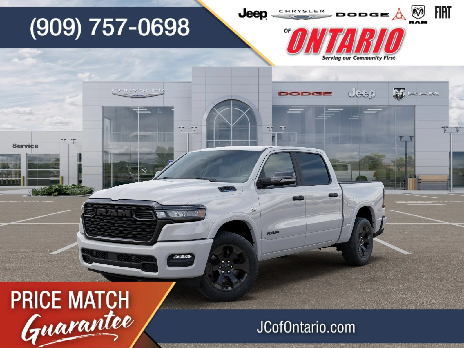 New 2026 Bright White Clear-Coat Exterior Paint RAM Big Horn/Lone Star image 1
