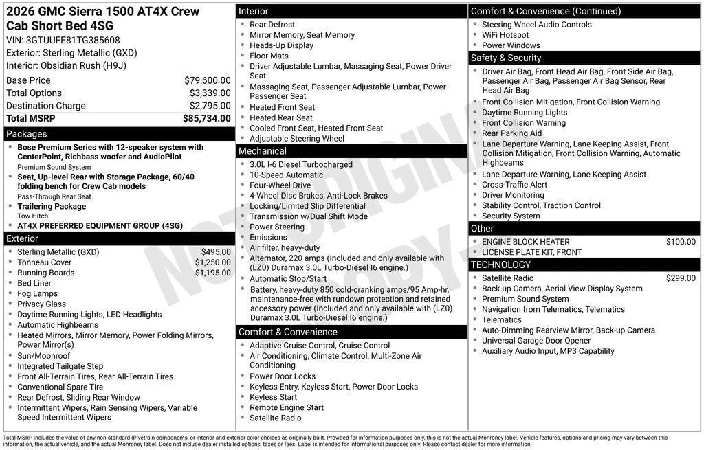 New 2026 Silver GMC AT4X image 46
