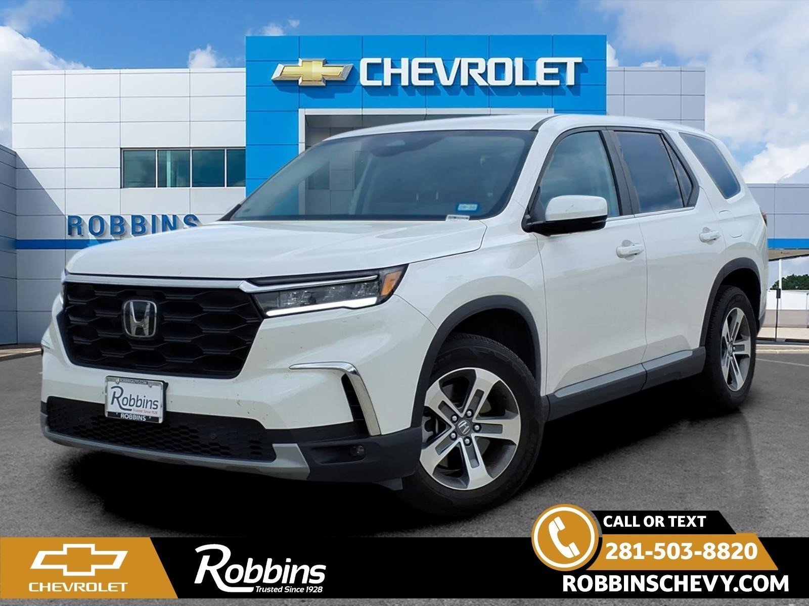 Platinum White Pearl 2025 Honda Pilot EX-L FWD SUV / Crossover Front-Wheel Drive