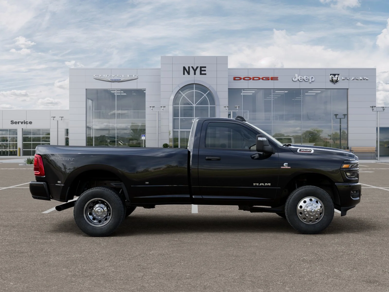 New 2027 Diamond Black Crystal Pearl-Coat Exterior Paint RAM Big Horn image 48