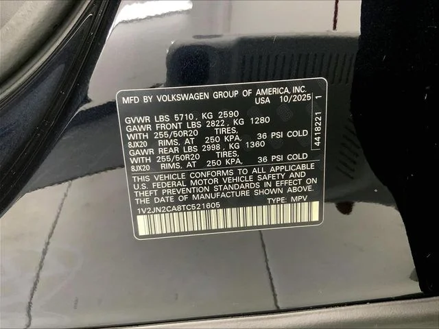 New 2026 Black Volkswagen SE w/Technology image 9