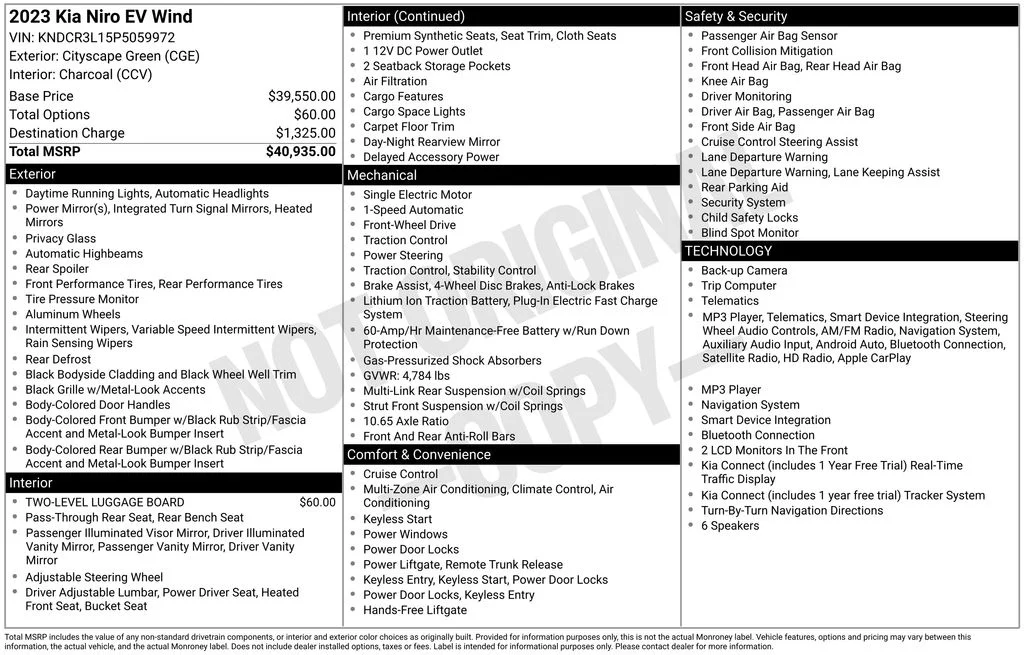 Used 2023 Green Kia Wind image 17