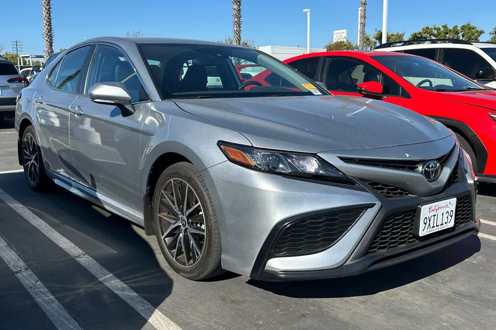 Used 2023 Celestial Silver Metallic Toyota SE image 2
