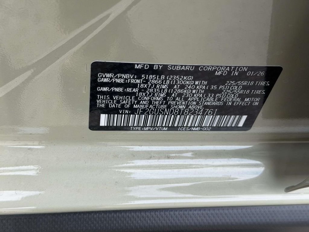 New 2026 SAND DUNE PEARL Subaru Limited Hybrid image 25