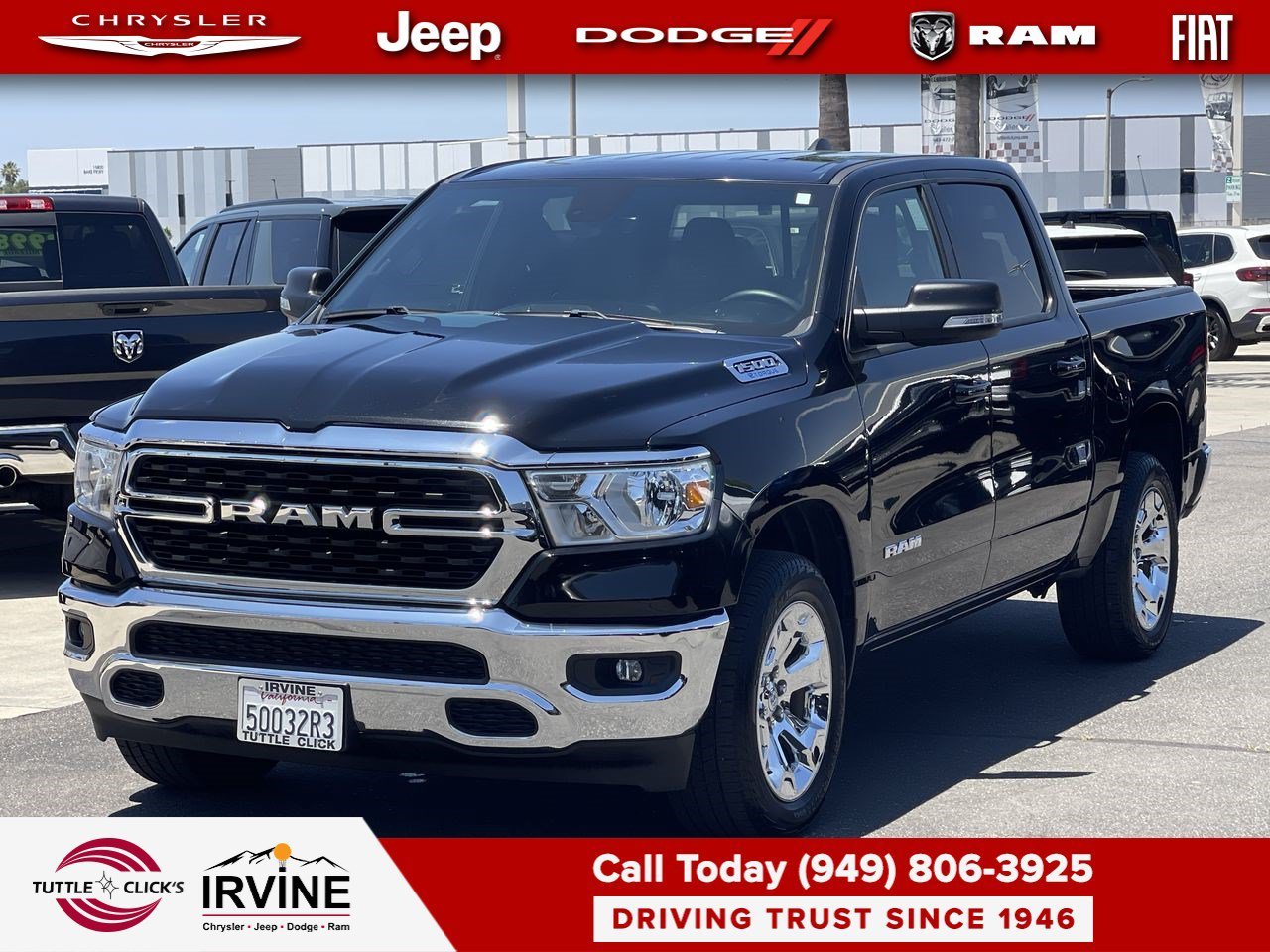 Certified Used 2022 Diamond Black Crystal Pearlcoat Ram Big Horn image 3