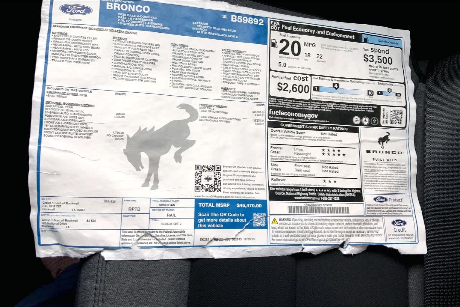 New 2025 Velocity Blue Metallic Ford Base image 19