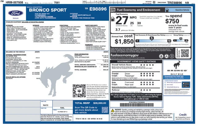 New 2026 Space White Metallic Ford Big Bend image 34