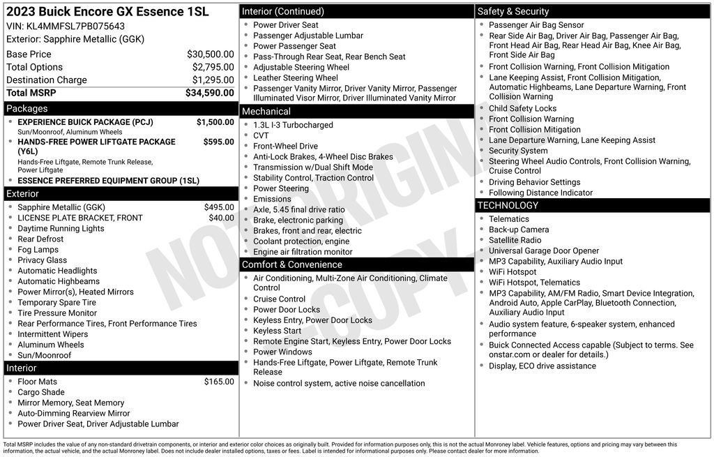 Used 2023 Blue Buick Essence image 16