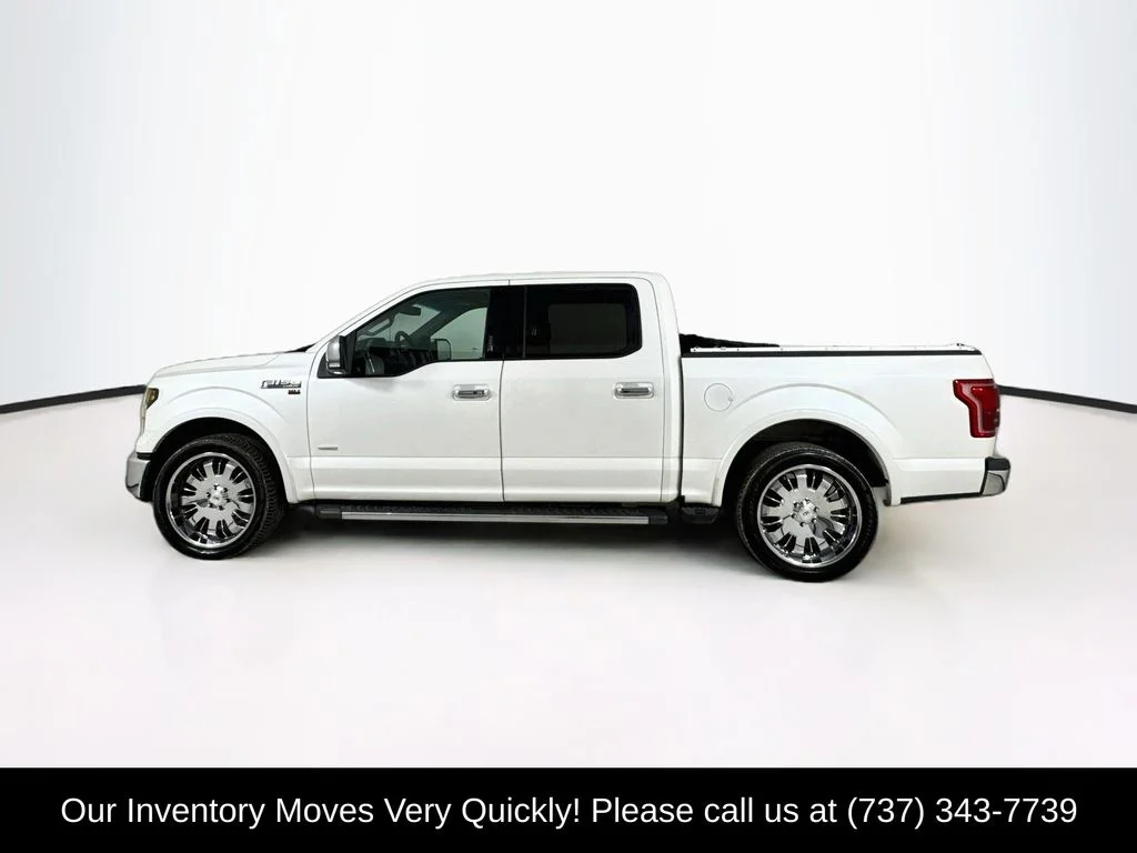 Used 2015 White Platinum Clearcoat Metallic Ford Lariat image 4