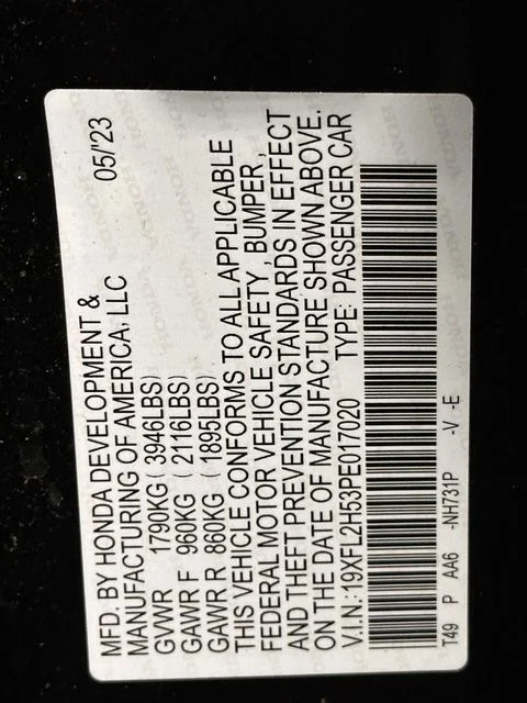 Certified Used 2023 Crystal Black Pearl Honda LX image 31