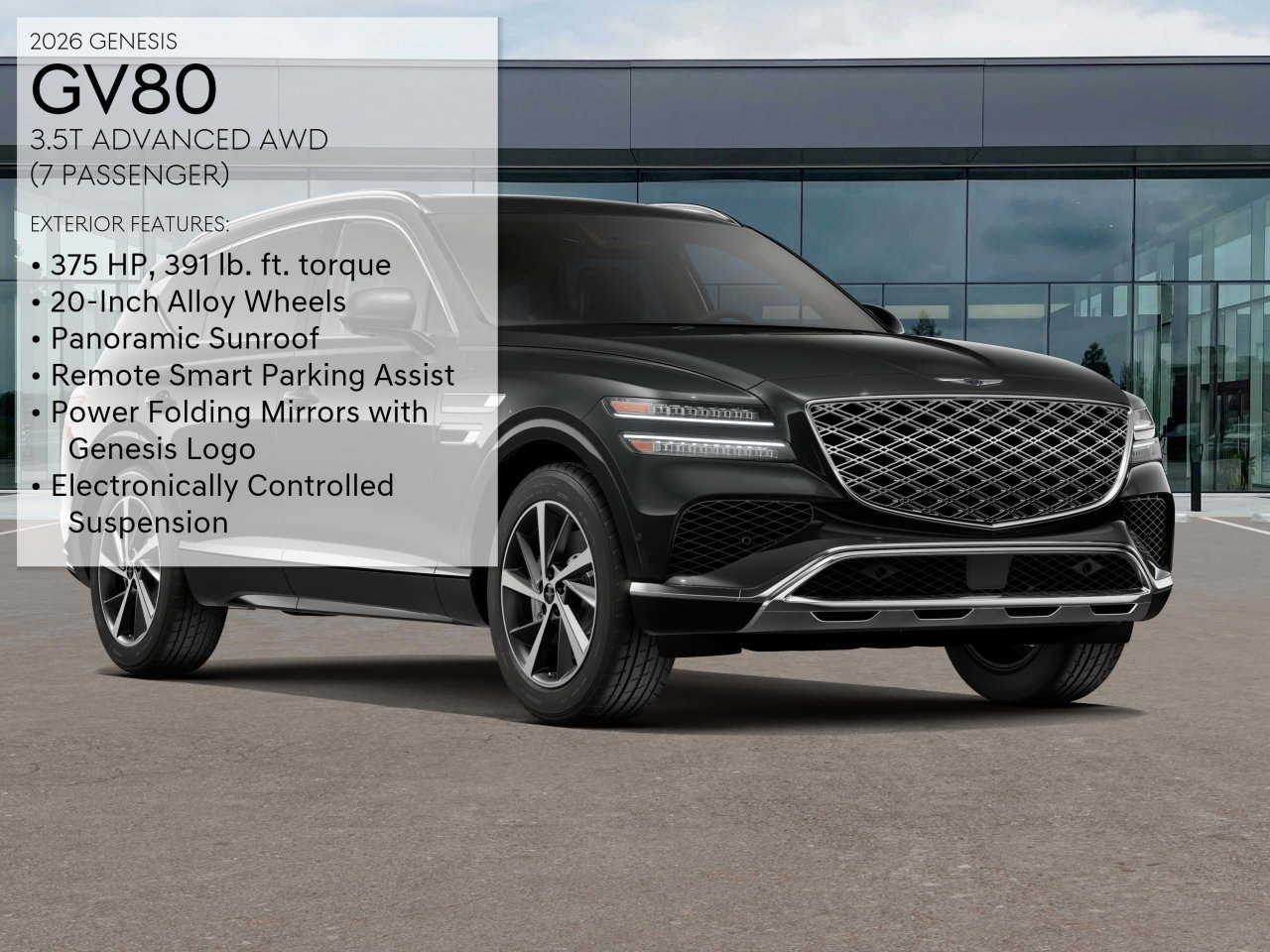 New 2026 Black Genesis 3.5T ADVANCED image 3