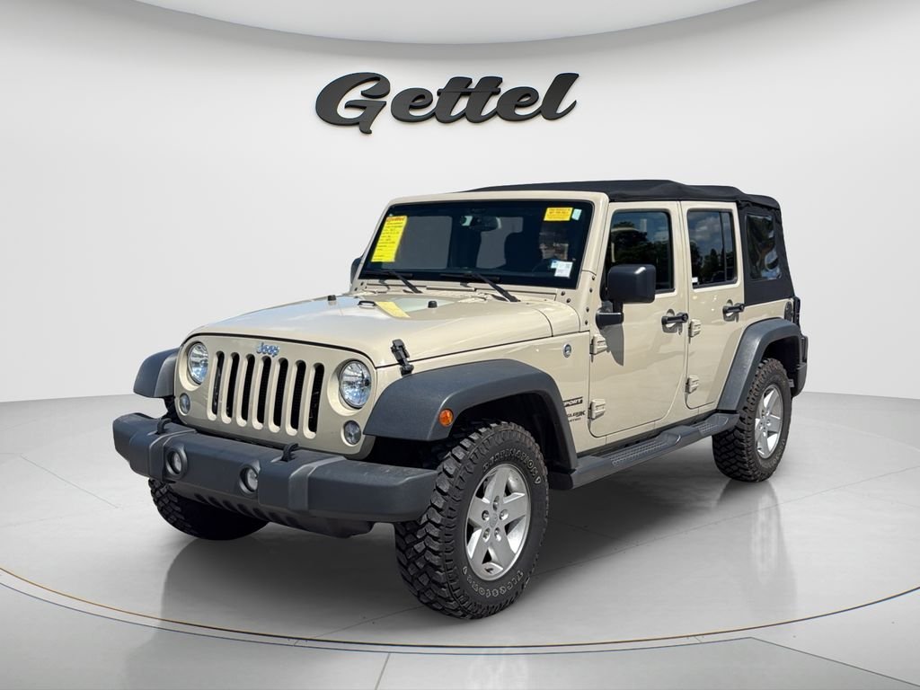 Used 2018 Beige Jeep Unlimited Sport image 1