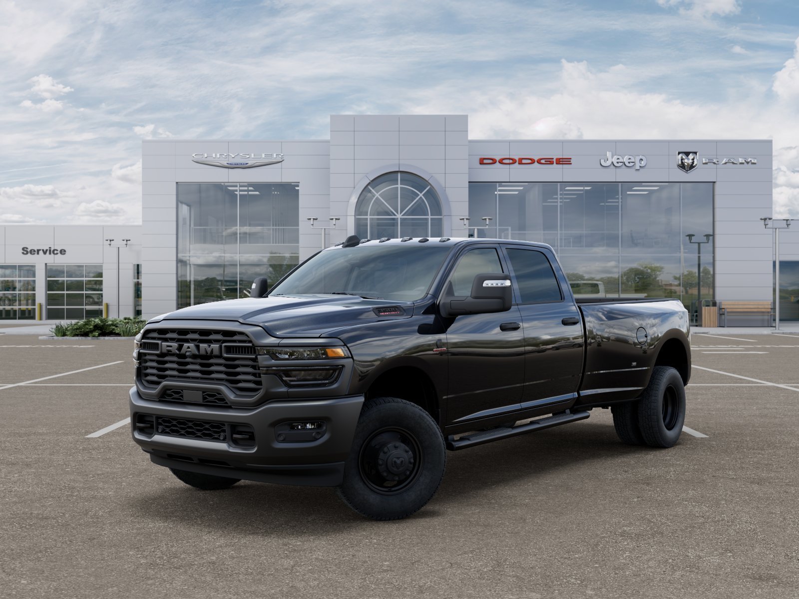 New 2026 Diamond Black Crystal Pearl-Coat Exterior Paint RAM Tradesman image 27