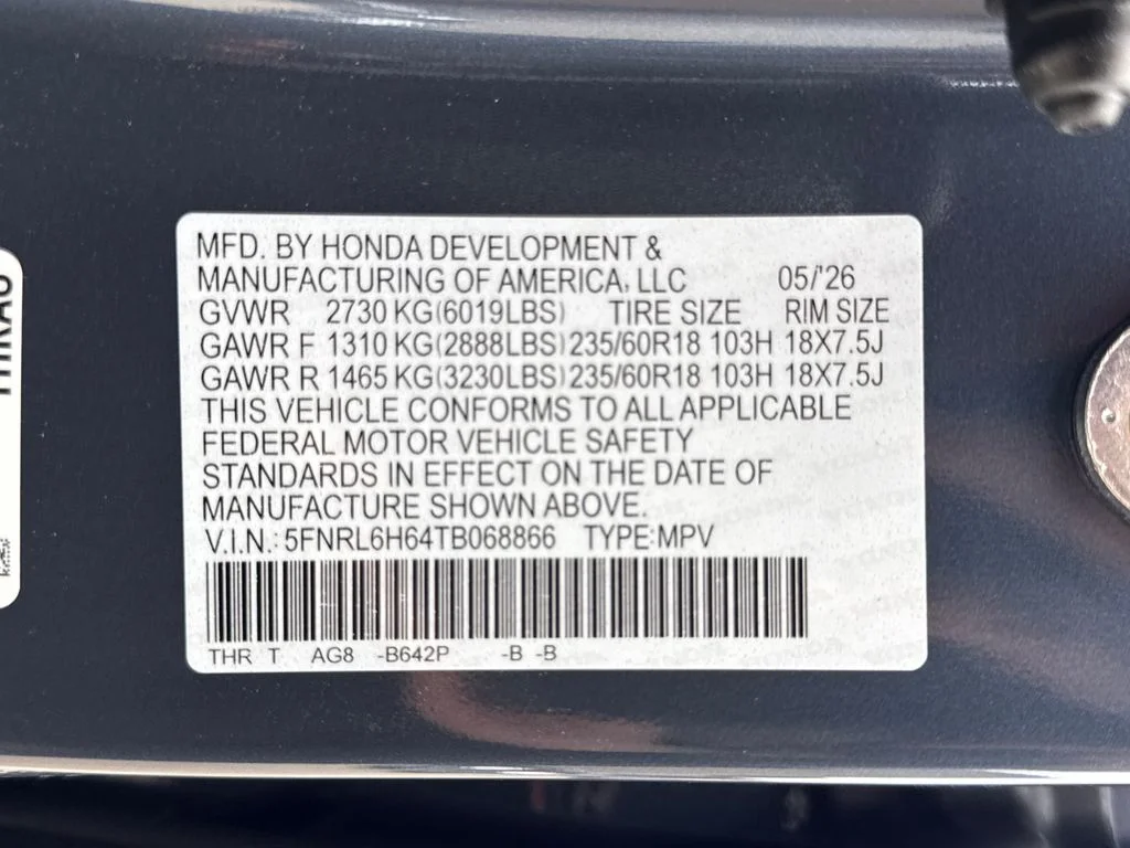 New 2026 Smoke Blue Pearl Honda EX-L image 30