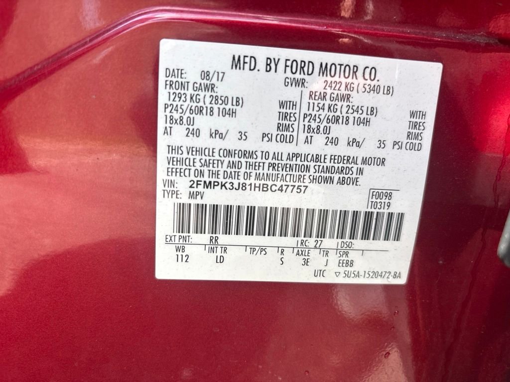 Used 2017 Red Ford SEL image 14