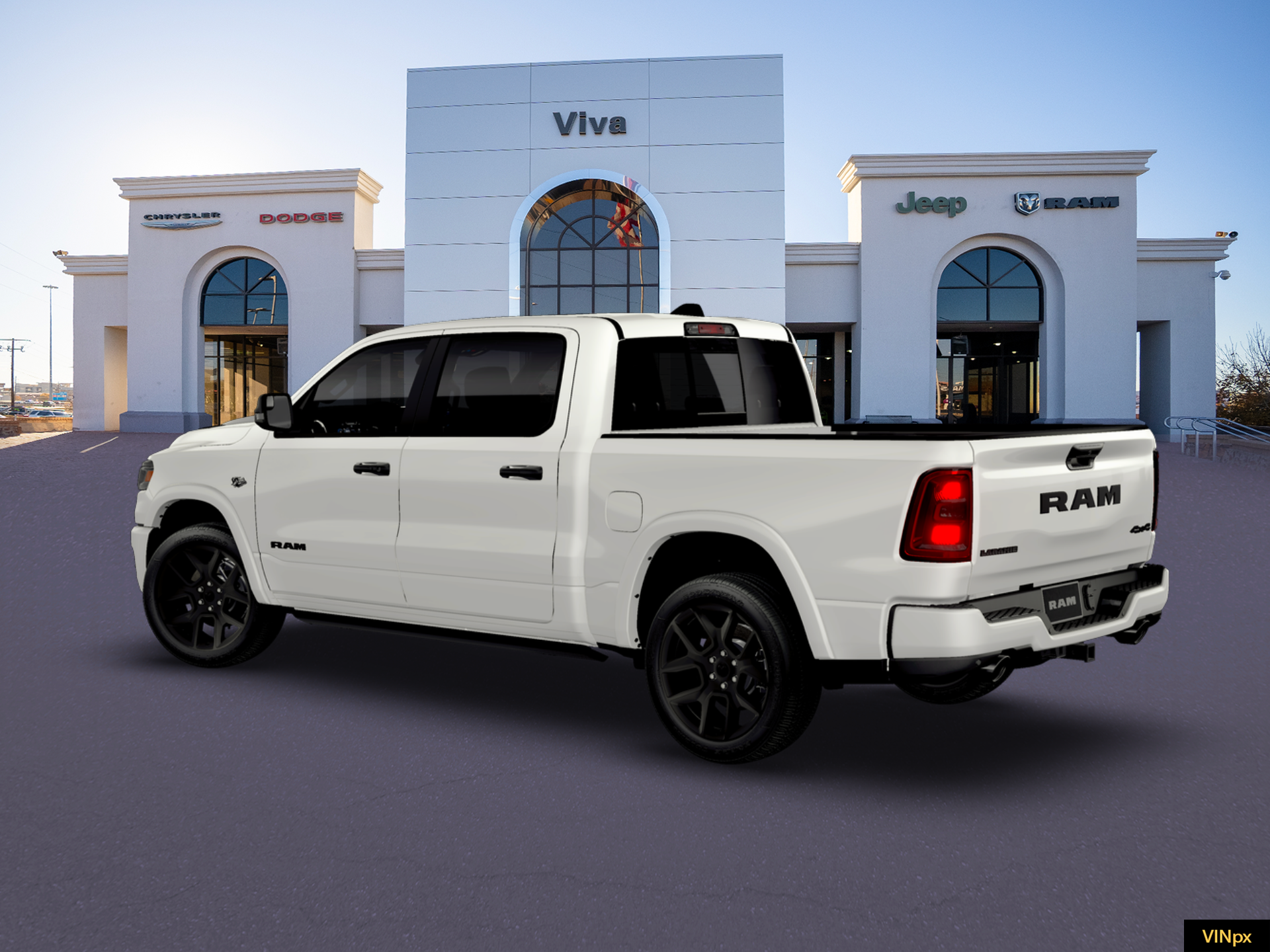 New 2026 Bright White Clear-Coat Exterior Paint RAM Laramie image 16