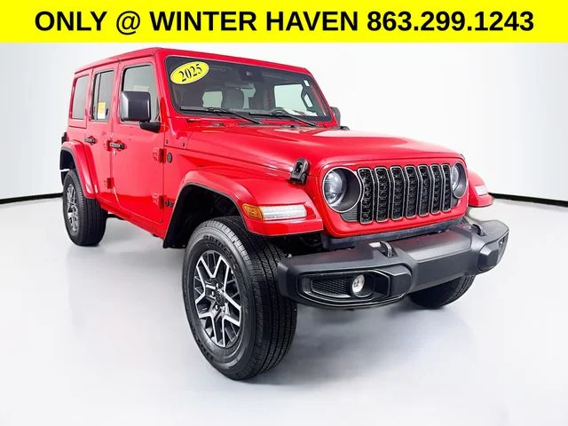 Used 2025 Red Jeep Sahara image 1