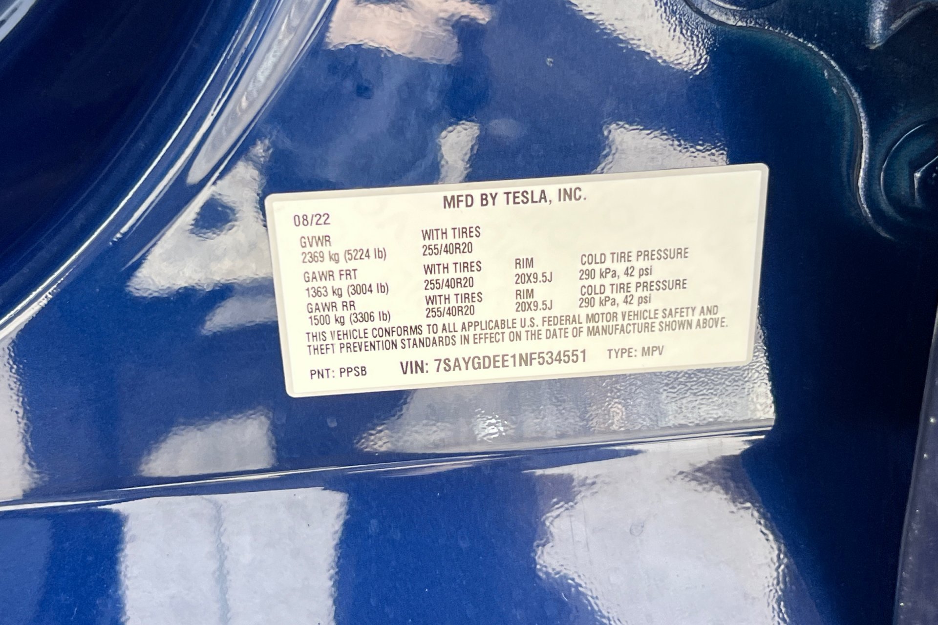 Used 2022 Deep Blue Metallic Tesla Long Range image 28
