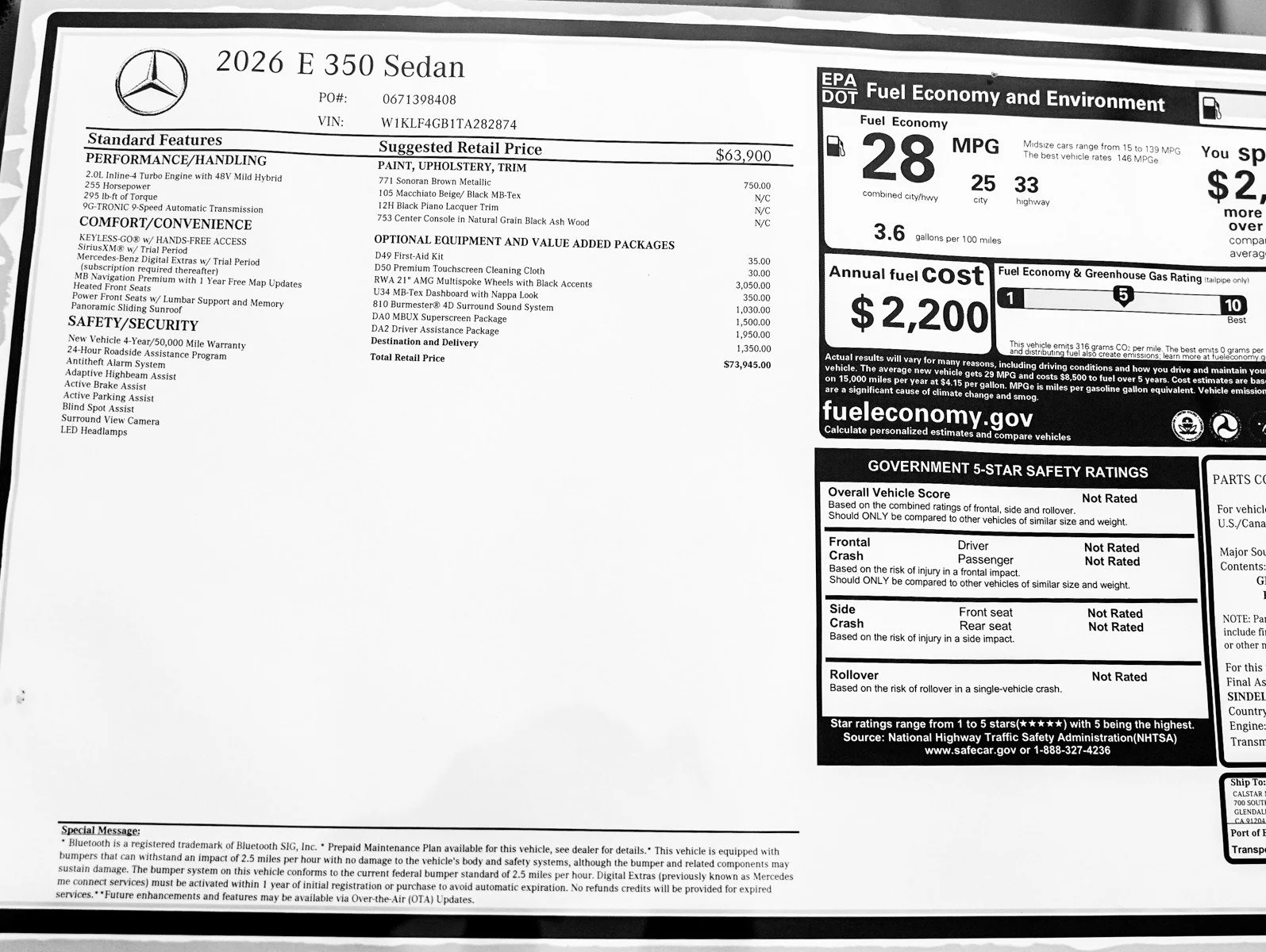 New 2026 Sonoran Brown M Mercedes-Benz E 350 image 25