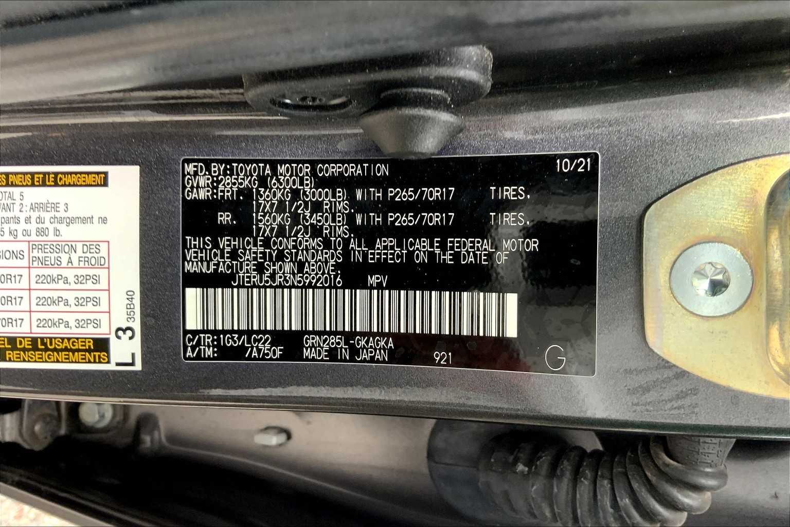 Used 2022 Magnetic Gray Metallic Toyota TRD Off Road Premium image 34