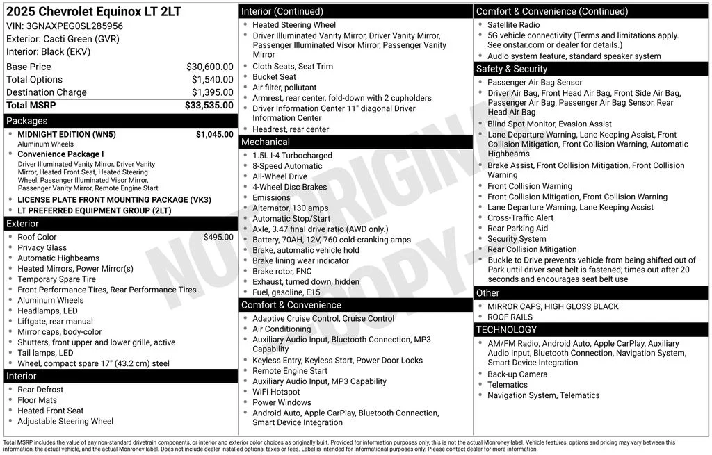Used 2025 Green Chevrolet LT image 8