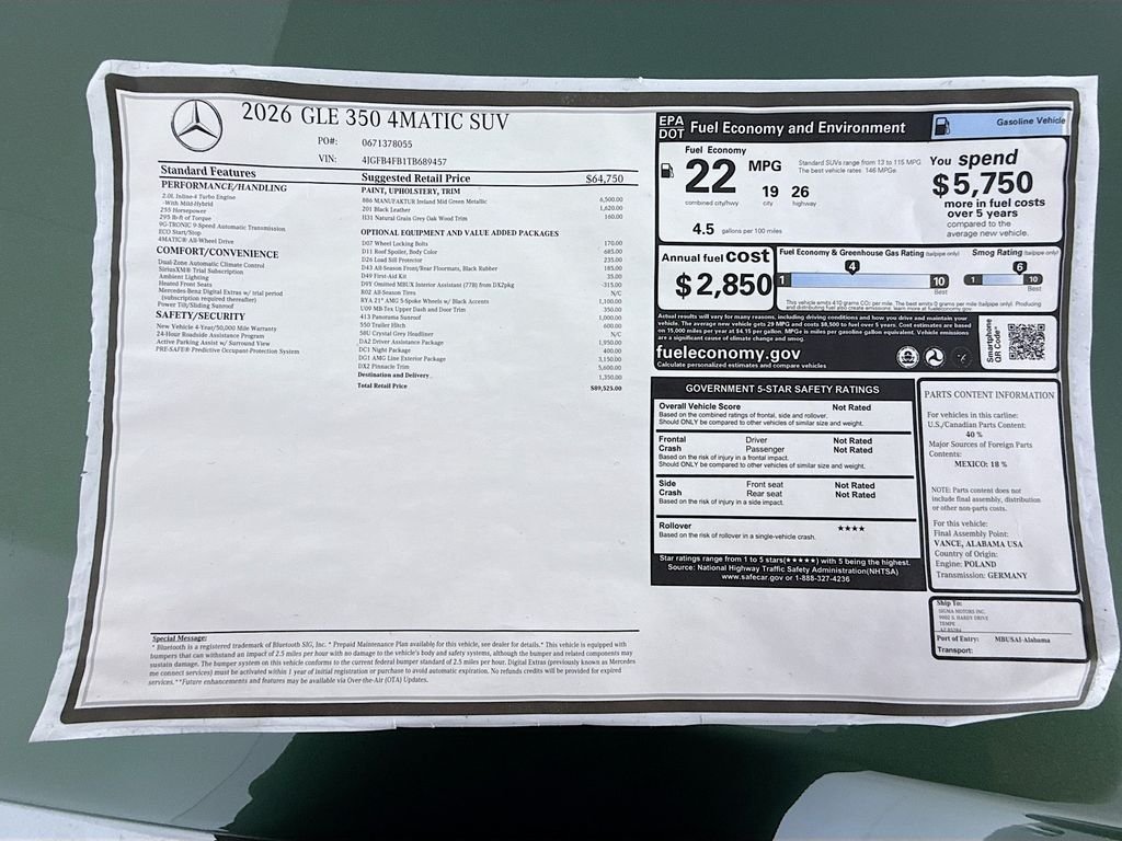 New 2026 MANUFAKTUR Ireland Mid Green Metallic Mercedes-Benz GLE 350 image 9