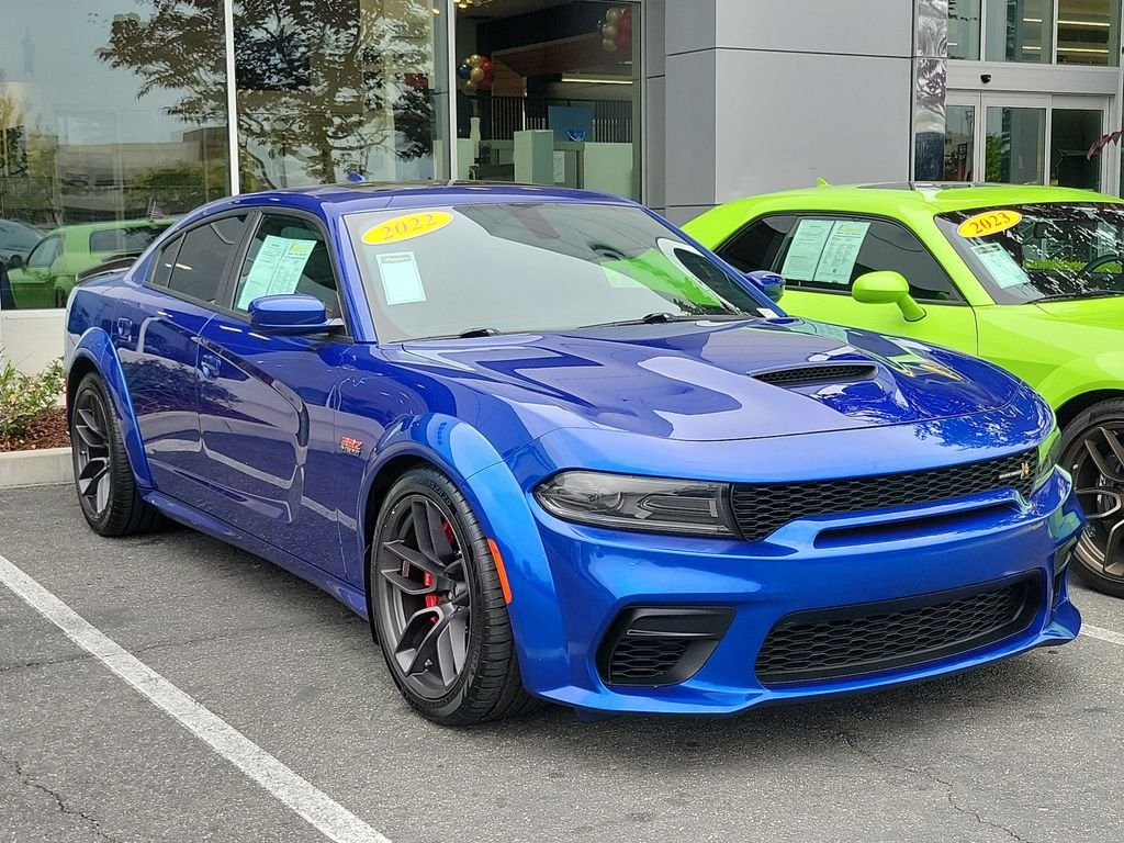 Certified Used 2022 Blue Dodge R/T Scat Pack Widebody image 11