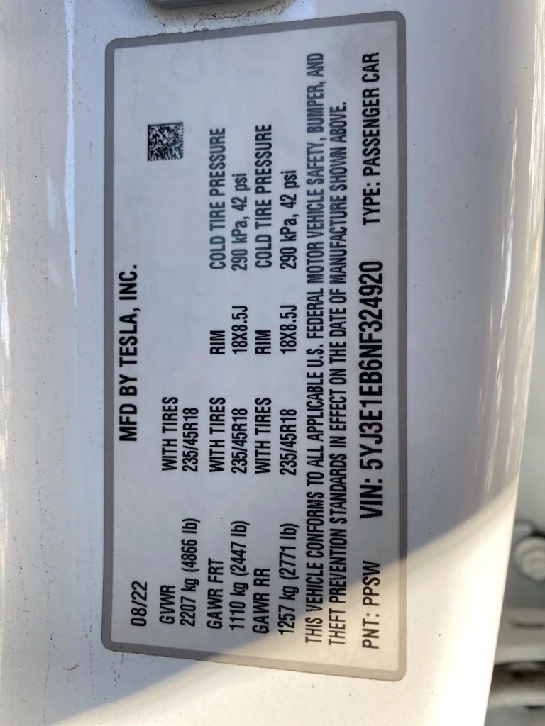 Certified Used 2022 White Tesla Long Range image 18
