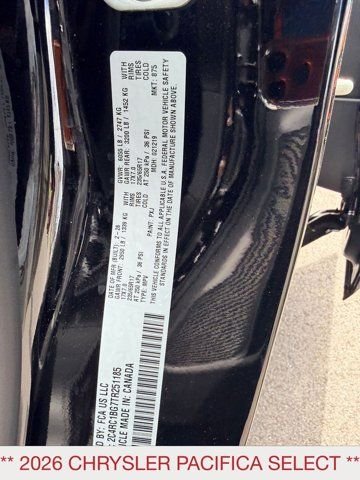 New 2026 Diamond Black Crystal Pearl-Coat Exterior Paint Chrysler Select image 19