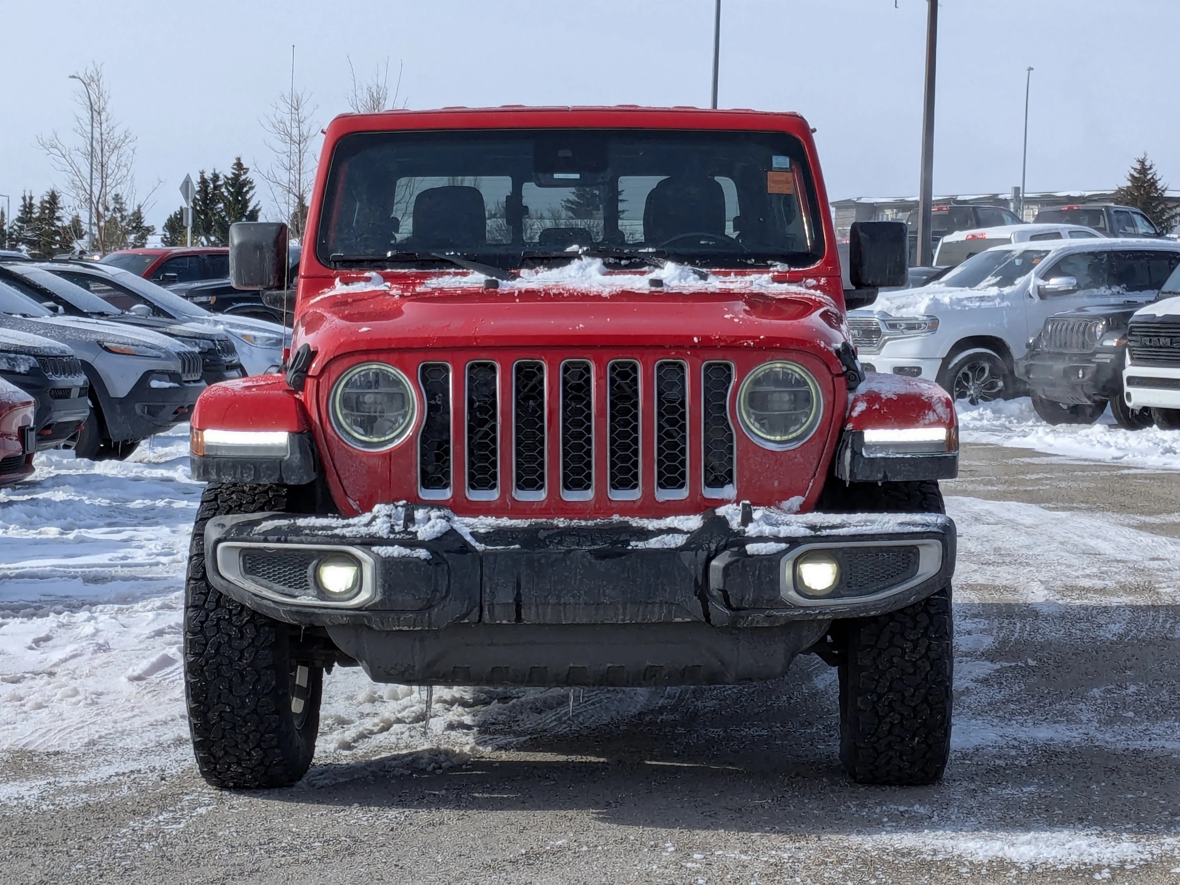 Used 2020 Red Jeep Overland - LED Grp - Safety Tec Grp - Advanced Safety - Trailer Tow Grp - Cold Weather. image 3